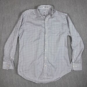 Peter Millar Nanoluxe Easy Care Tattersall Check Shirt Mens Large MF15W02CBL